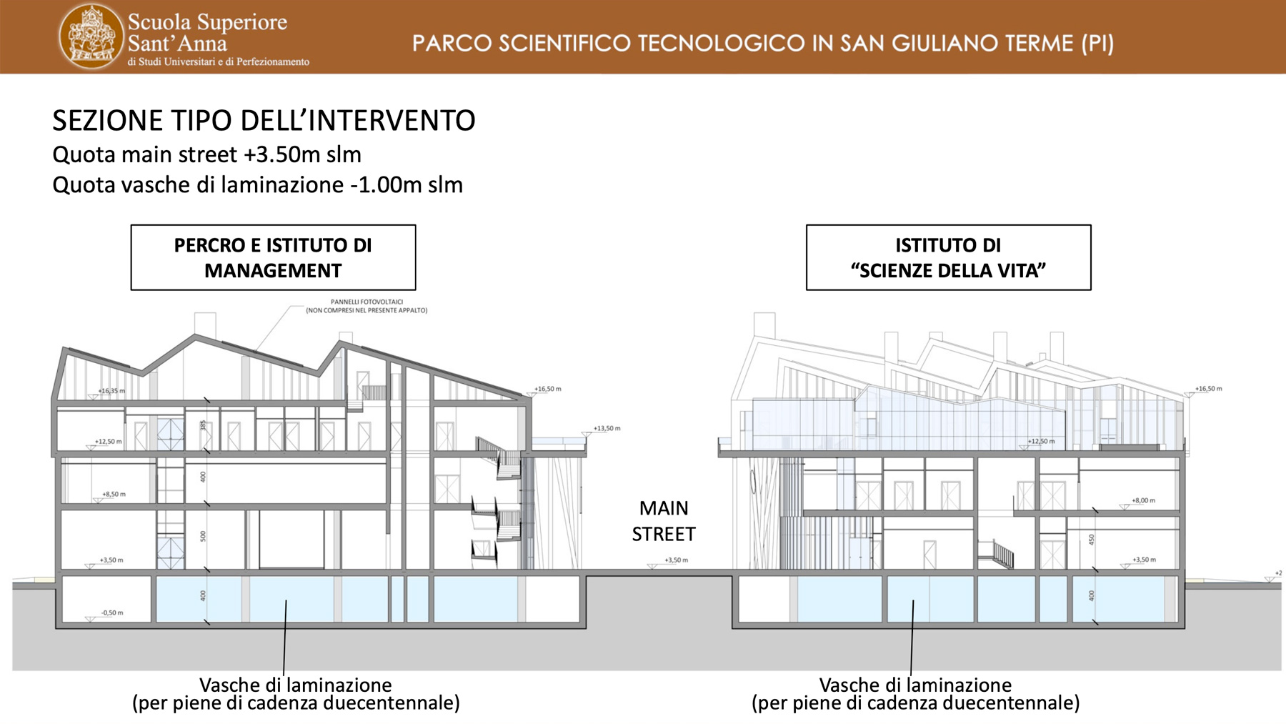 03 Parco scientifico tecnologico Scuola Universitaria Sant Anna Pisa Progetto BIM