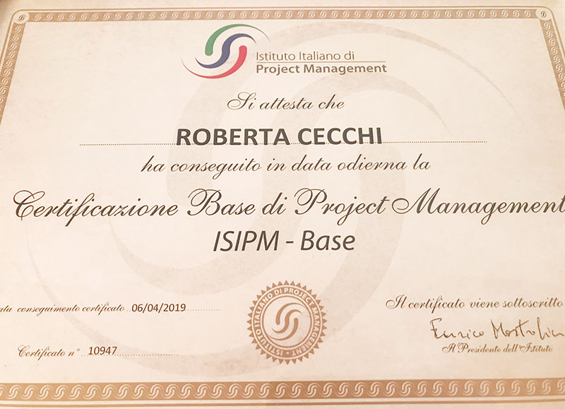 certificazione project manager ISIPM